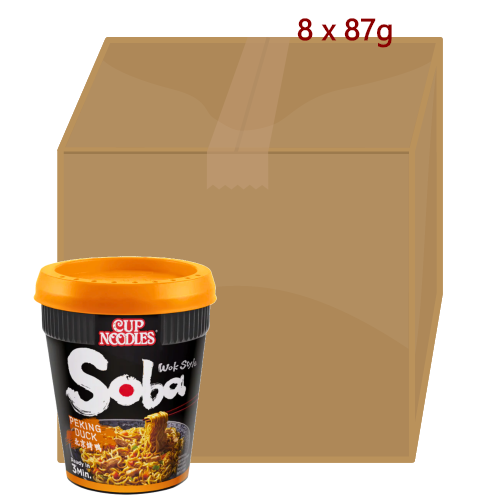 Nissin Soba Fried Cup Noodles - Peking Duck - 8 x 87g-日清北京烤鴨蕎麥杯麵-INN256