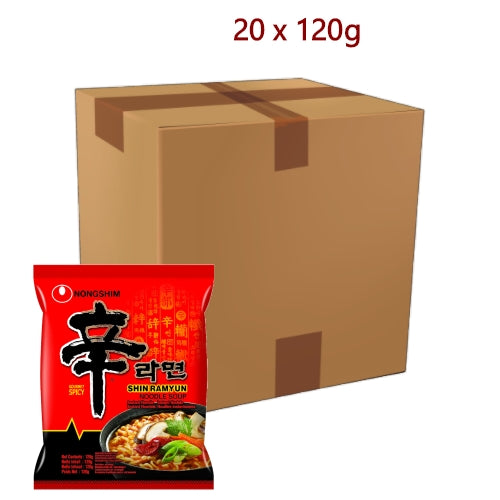 Nong Shim Noodle - Shin Ramyun (Hot & Spicy) - 20 x 120g-農心辛辣麵-INNS101