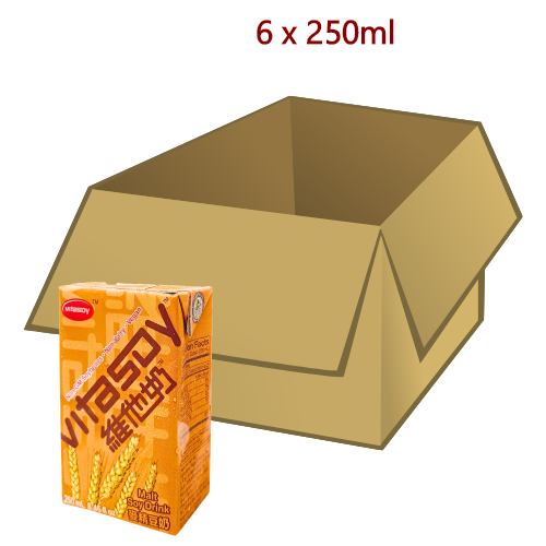 Vitasoy Malted Soya Drink - 6 x 250ml-維他奶麥精-DRIV102