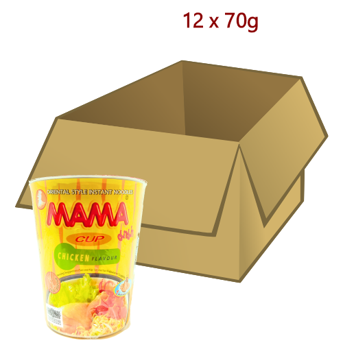 Mama Cup Noodle - Chicken - 12 x 70g-媽媽即食杯麵 -雞肉味-INMM407