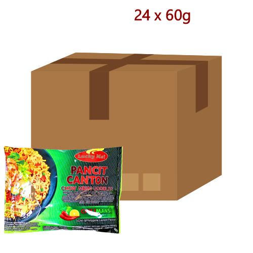 Lucky Me Pancit Canton Noodles - Chili Mansi - 24 x 60g-菲律賓廣式酸辣味炒麵-INLM101