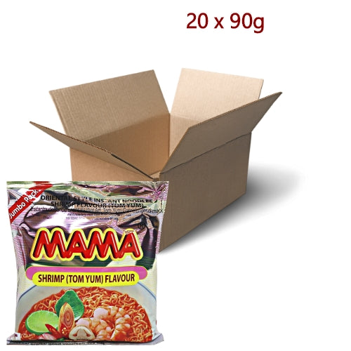 Mama Jumbo Noodle - Shrimp (Tom Yum) 90g - 20 x 90g-媽媽酸辣味湯麵-INMM153