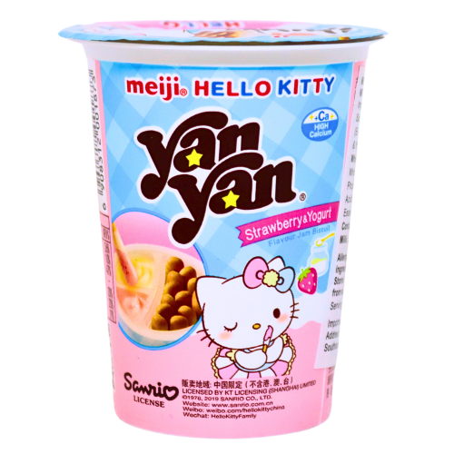 Meiji Yan Yan Dip Biscuit - Strawberry Yogurt Flavour-明治士多啤梨乳酪味餅乾棒-BISMJ216