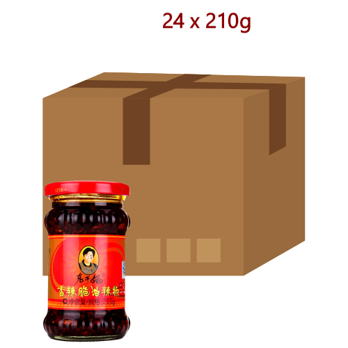 LaoGanMa Crispy Chilli In Oil - 210g - 24 x 210g-老干媽香辣脆油辣椒-CHILGM109