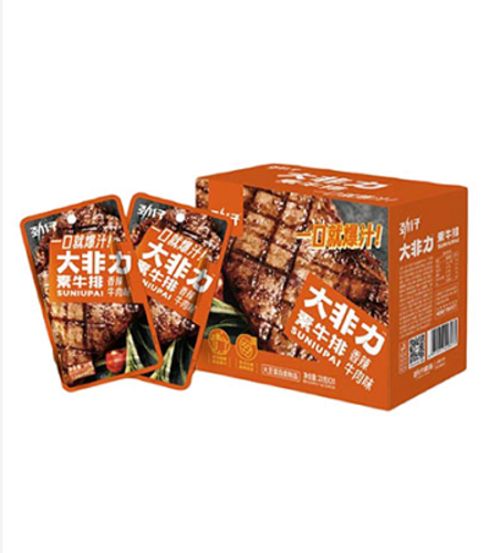 JinZai Soy Protein Snack - Spicy-勁仔大非力素牛排-香辣牛肉-SNACJZ102