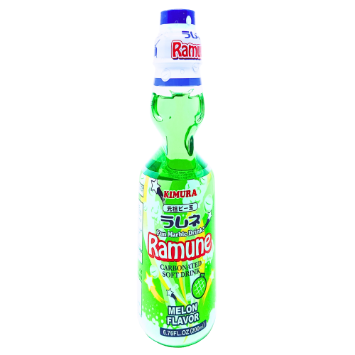 Kimura Ramune - Melon (Carbonated Soft Drink)-日本波子汽水-哈密​​瓜味-DRIKI108