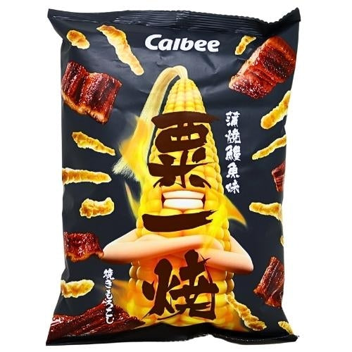 Calbee Grill-A-Corn - Eel Kabayaki Flavour-卡樂B粟一燒 - 蒲燒鰻魚味-SNACCA119