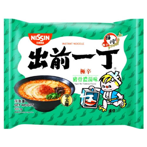 Nissin Noodles HK - Super Hot Tonkotsu - 30 x 100g-香港出前一丁極辛豬骨湯面-30