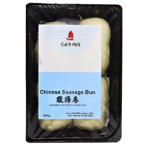 Sam Pan Chinese Sausage Bun (4)-舢舨臘腸卷-DIMSP105