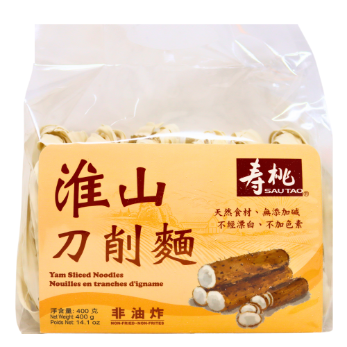 Sau Tao Sliced Noodle - Yam Flavour-壽桃牌淮山刀削麵-DNOOST506