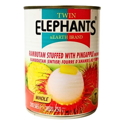 Twin Elephants Rambutan Stuffed with Pineapple in Syrup-糖水龍鳳果-TFRU304