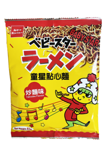 Baby Star Noodle Snack - Yakisoba-童星點心麵-炒麵味-SNACBS107