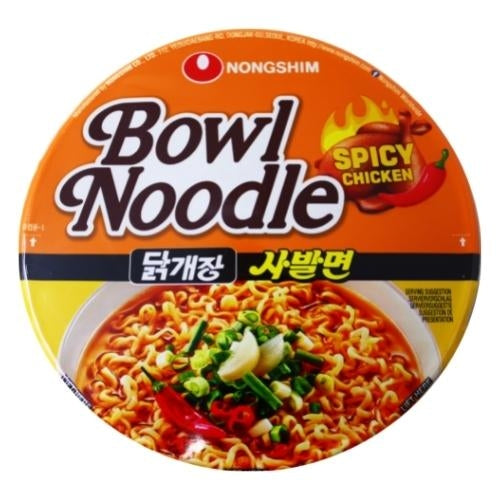 Nong Shim Bowl Noodle - Spicy Chicken - 12 x 100g-農心辣鷄味碗麵-12