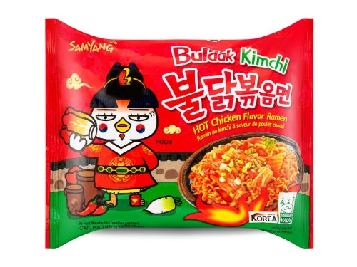 Samyang Hot Chicken Ramen - Buldak Kimchi - 40 x 135g-三養超辣火雞拌面-泡菜味-INSY311