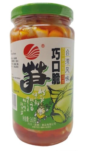 QiaoKou Crisp Bamboo Shoots in Chilli Oil (Jar)-巧口脆筍-BAM524