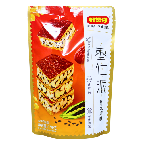 HXN Red Date & Walnut Pie Snack - Black Sesame-好想你紅棗核桃派-黑芝麻味-SNACHXN103