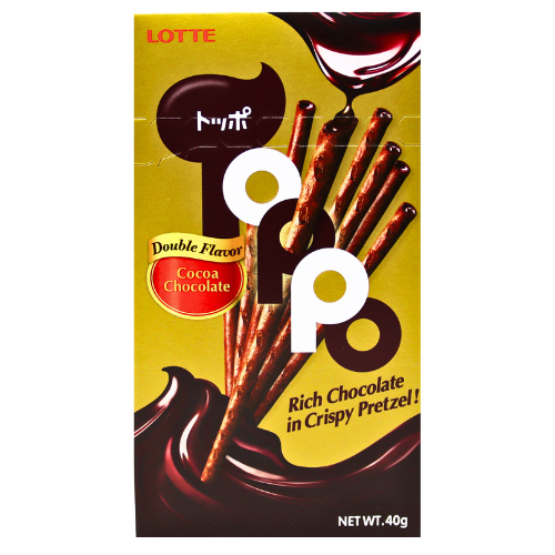 Lotte Toppo Pretzel Stick - Cacao Chocolate-樂天Toppo濃郁巧克力夾心棒-BISLO181