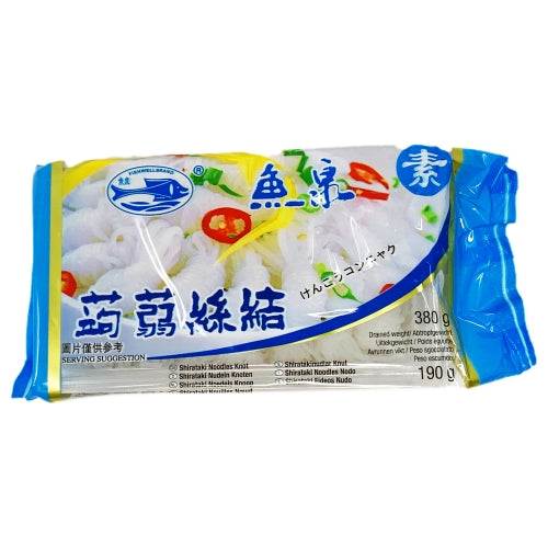 Fish Well Shirataki Noodle Knots (Konnyaku)-魚泉牌蒟蒻絲結(芋絲)-PRE710