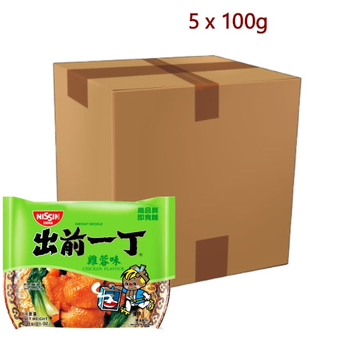 Nissin Noodles HK - Chicken - 5 x 100g-香港出前一丁雞蓉味麵-INN101A