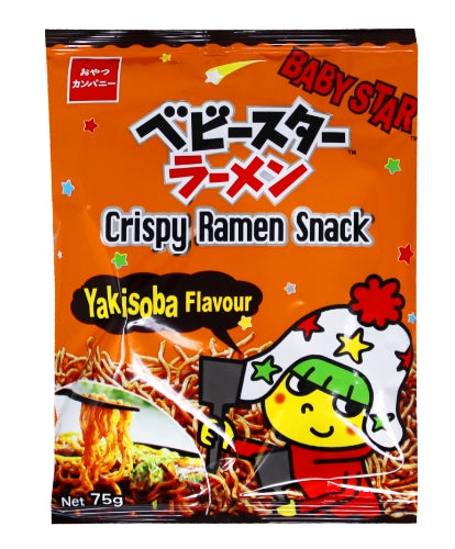 Baby Star Crispy Ramen Snack - Yakisoba-童星香脆點心麵-日式炒麵味-SNACBS112