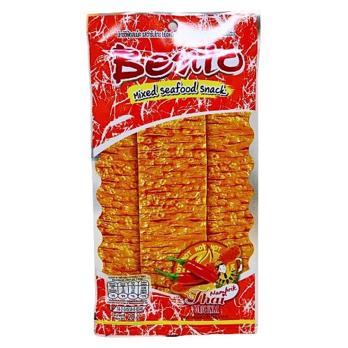 Bento Fish Snack - Namprik Thai-泰國拌多樂手撕魷魚片-泰辣醬味-SNACBE206
