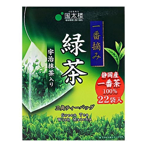 Kunitaro Green Tea with Matcha - Pyramid Tea Bags-國太樓宇治抹茶綠茶(三角茶包)-TEA416