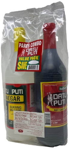 Datu Pati Value Pack (1ltr Vinegar + 1ltr Soy Sauce)-超值套裝(菲律賓白醋+豉油)-SAUDP101