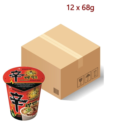 Nong Shim Shin Cup Noodle - Hot & Spicy - 12 x 68g-農心辛辣杯麵-INNS202