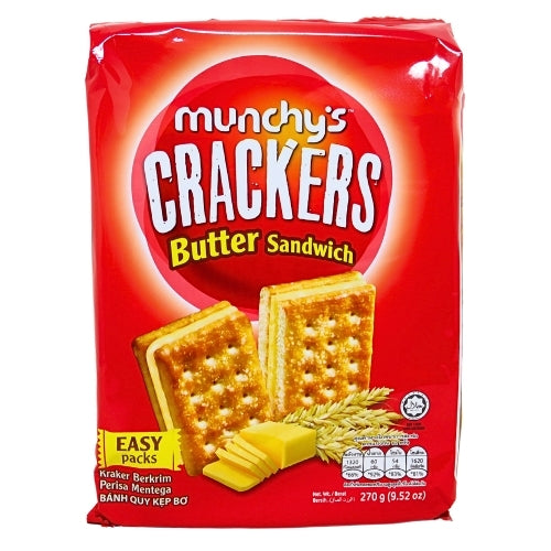 Munchy's Sandwich Cracker - Butter-麥奇力士特濃牛油夾心餅-BISMC203