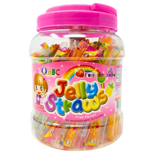 ABC Assorted Fruit "Jelly Straws"-果凍條 - 綜合桶-DES211