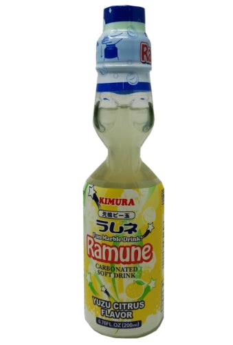 Kimura Ramune - Yuzu Citrus (Carbonated Soft Drink)-日本波子汽水-柚子味-DRIKI104