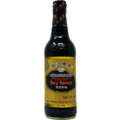 PRB Mushroom Soy Sauce - Bottle-珠江草菇老抽-SOY203
