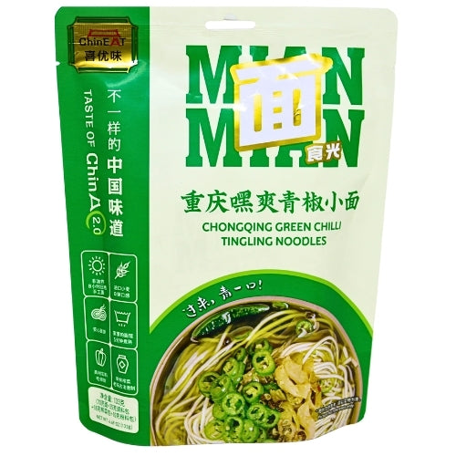 ChinEat Chongqing Green Chilli Tingling Noodles-喜優味重慶嘿爽青椒小面-INCE103