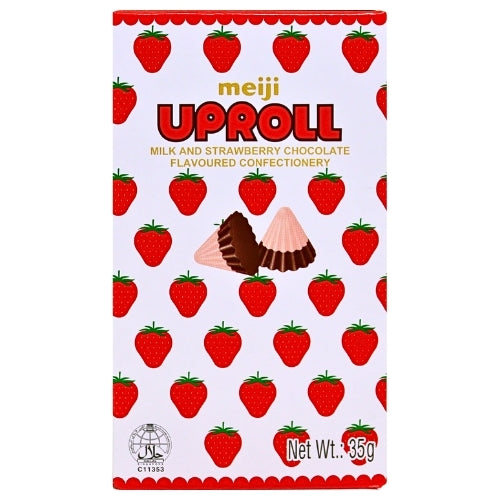 Meiji Uproll (Milk & Strawberry Chocolate)-明治阿波羅草莓巧克力-CHOMJ206