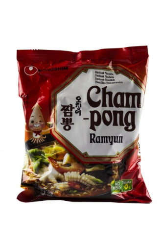 Nong Shim Cham Pong Ramyun - 20 x 124g-農心辣魷魚味湯麵-20