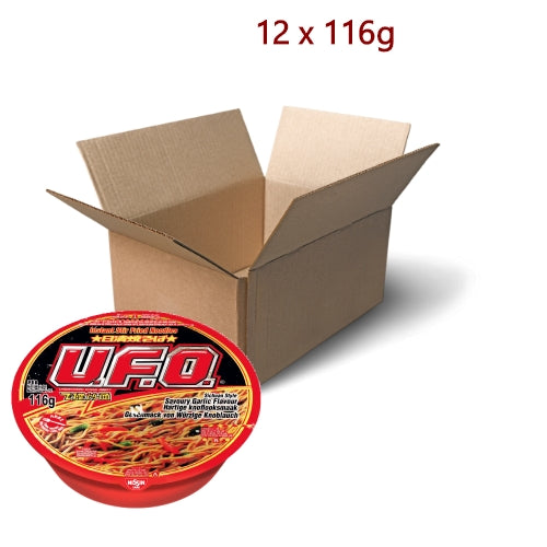 Nissin UFO Noodle - Sichuan Savoury Garlic - 12 x 116g-日清魚香風味飛碟炒麵-INN314