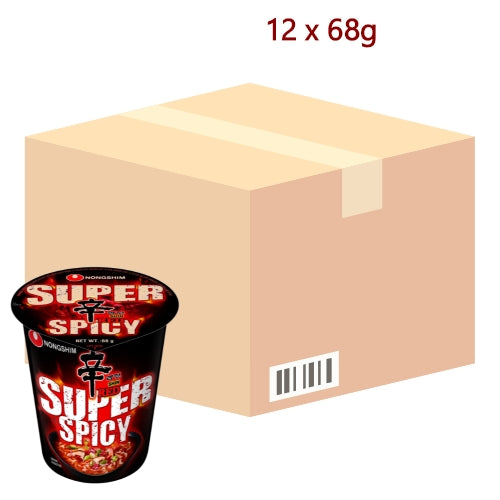 Nong Shim Shin Red Cup - Super Spicy - 12 x 68g-農心特辣杯麵-INNS215