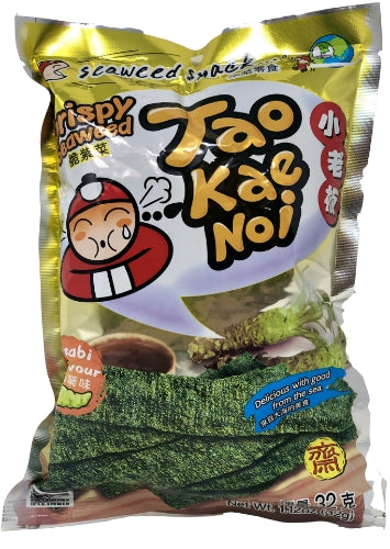 Tao Kae Noi Crispy Seaweed - Wasabi-小老板日本紫菜 - 山葵味-SNACTKN125