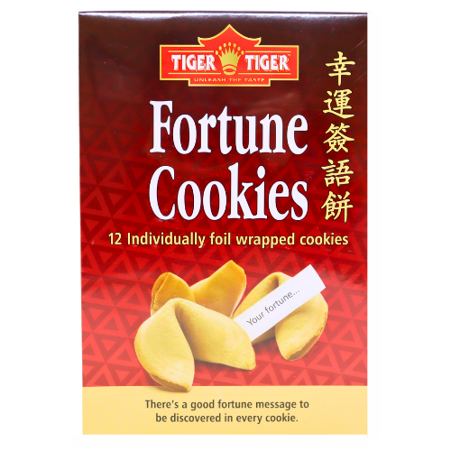 Tiger Tiger Fortune Cookies (12pcs)-雙虎牌幸運簽語餅-FC110A