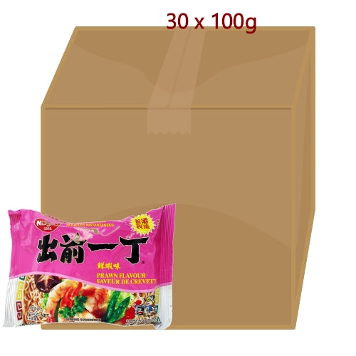 Nissin Noodles HK - Prawn - 30 x 100g-香港出前一丁鮮蝦麵-INN109A