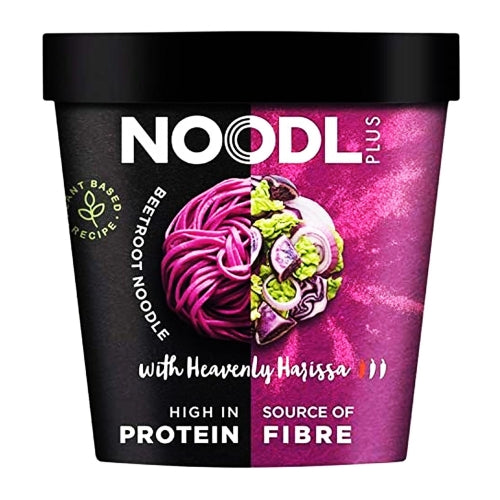 Noodl Plus Beetroot Noodles with Heavenly Harissa - 6 x 80g-麵+哈里薩辣醬味紅菜頭杯麥麵-6