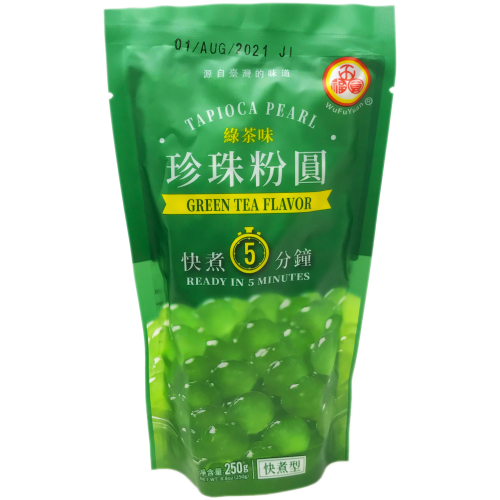 WuFuYuan Tapioca Pearl - Green Tea-五福圓珍珠粉圓- 綠茶味-TAP112