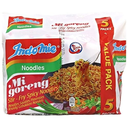 Indomie Noodles - Mi Goreng Spicy (Multipack)-印尼營多撈麵 - 辣味-ININ152