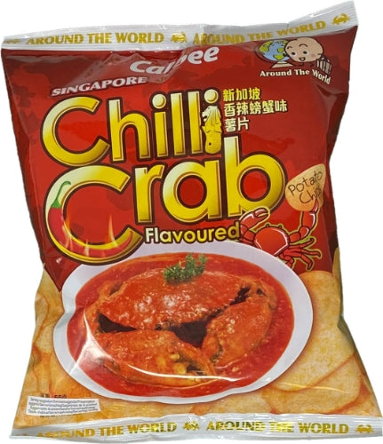 Calbee Potato Crisps - Singapore Chilli Crab Flavour-卡樂B薯片-新加坡香辣螃蟹味-SNACCA130