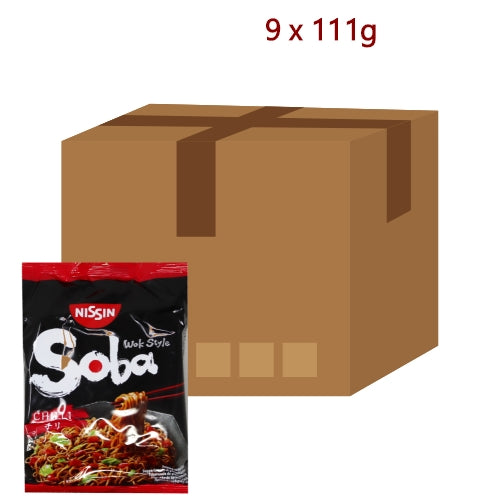 Load image into Gallery viewer, Nissin Soba Fried Noodles - Chilli - 9 x 111g-日清香辣味蕎麥麵-INN157
