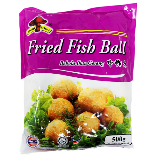Mushroom (Medium) Fried Fish Balls-蘑菇牌(中)炸魚丸-FBALLMSH212