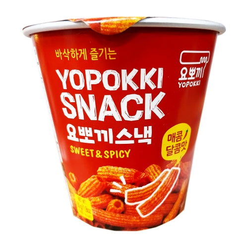 Yopokki Snack - Sweet & Spicy-韓國杯裝年糕條小吃－甜辣味-SNACYO102