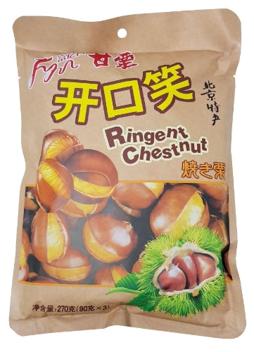 FuYiNong Chestnuts with Shell-富億農懷柔帶殼開口甘栗-SNACFYN104