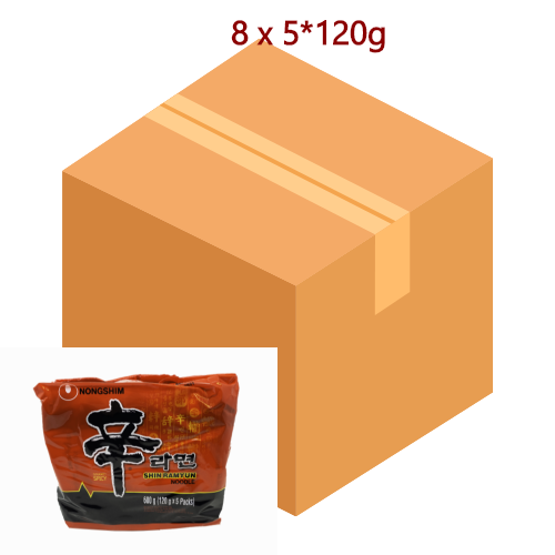 Nong Shim Noodle - Shin Ramyun (Multi Pack) - 8 x 5*120g-農心辛辣麵-INNS101A