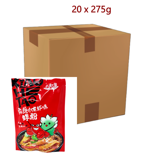 XHT Vermicelli - Spicy Crayfish - 20 x 275g-小和淘麻辣小龍蝦鮮粉-INXHT101